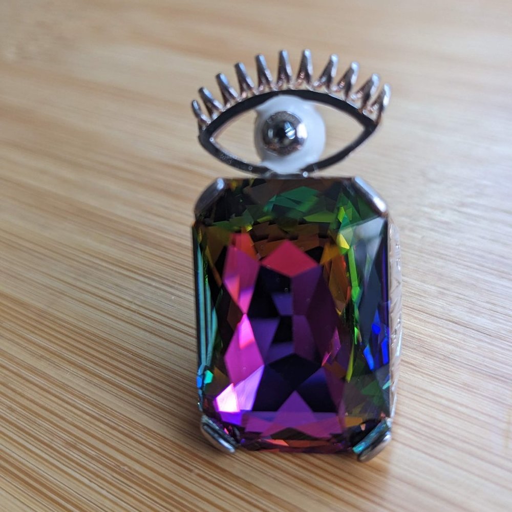 EUC Kenzo Paris holographic evil eye ring Sz 52 - Picture 8 of 10